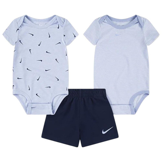 Nike Βρεφικό σετ Essentials Striped Swoosh Set 3 pcs